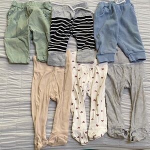 H&M  and misc. branded assorted Baby Pants and Leggings bundle 6-9m